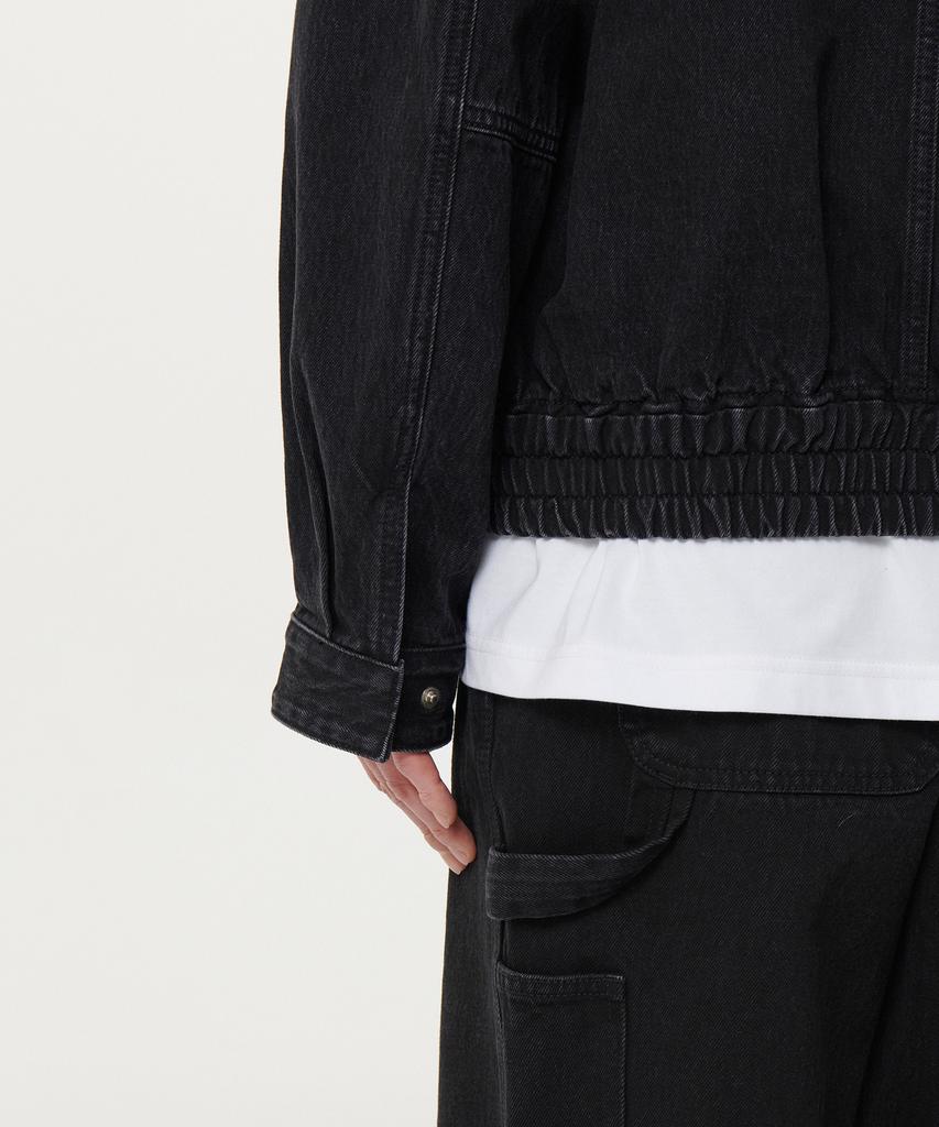 Musinsa Standard Oversized Denim Blouson Jacket [Washed Black]