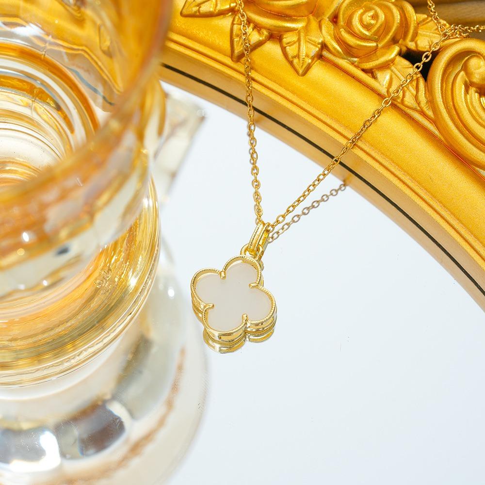 Titanium Steel Fashion Four-leaf Clover New Design Necklace High-grade Luxury Ladies Bracelet