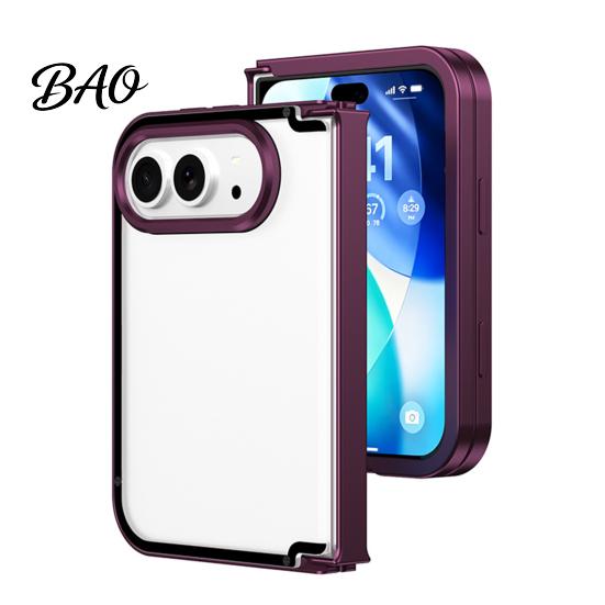 Minimalist Phone Accessory for 2026 Aluminum Frame Case IPhoneDuo 2026, Slim Metal Bumper Protective Cover with Precise Cutouts, Anti-Fingerprint