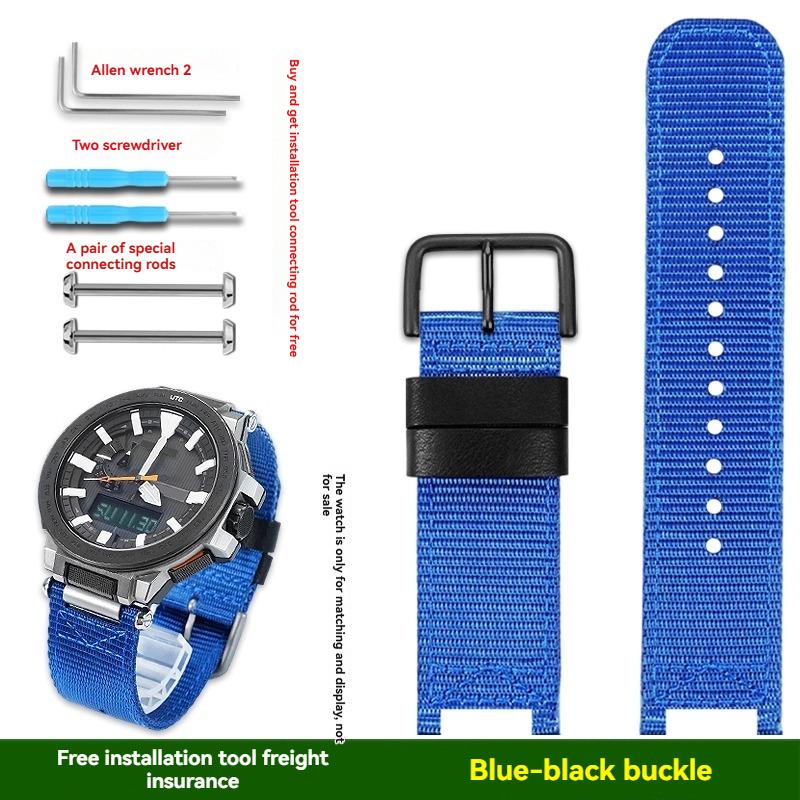 For Casio PROTREK series PRX-8000T/PRX-8001YT modified sports outdoor nylon canvas watch strap men's accessories