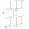 Wall Shelf Black Oak 80 x 20 x 96 cm Engineered Wood