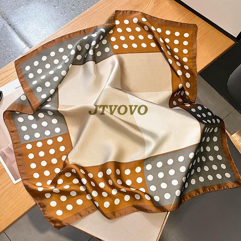 

Роскошный женский шарф 70*70 см, атласный, шелковистый на ощупь, квадратный, для обертывания волос, фуляр, атласный платок, большого размера, головная бандана, хиджаб, носовой платок One Size