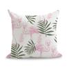Pink Flamingo Linencushion Cover Cute Art Pillow Euro Cover Decorative Massager Decorative Pillows Home Decor Gift 45*45Cm