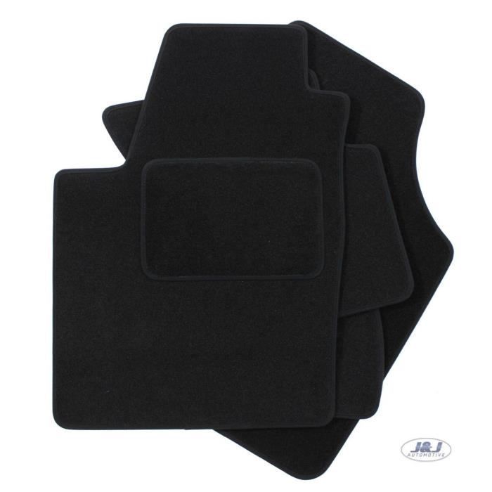 Tapis De Sol Noir Velours - J&amp;J AUTOMOTIVE - Kia Picanto 2004-2010 - Sur Mesure - Antidérapant - Imperméable