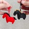 1/2Pcs Geometric Horse Keychain 3D Printed Horse Key Ring Hanging Decoration Bag Purse Charm Chinese Year of Horse New Year Gift
