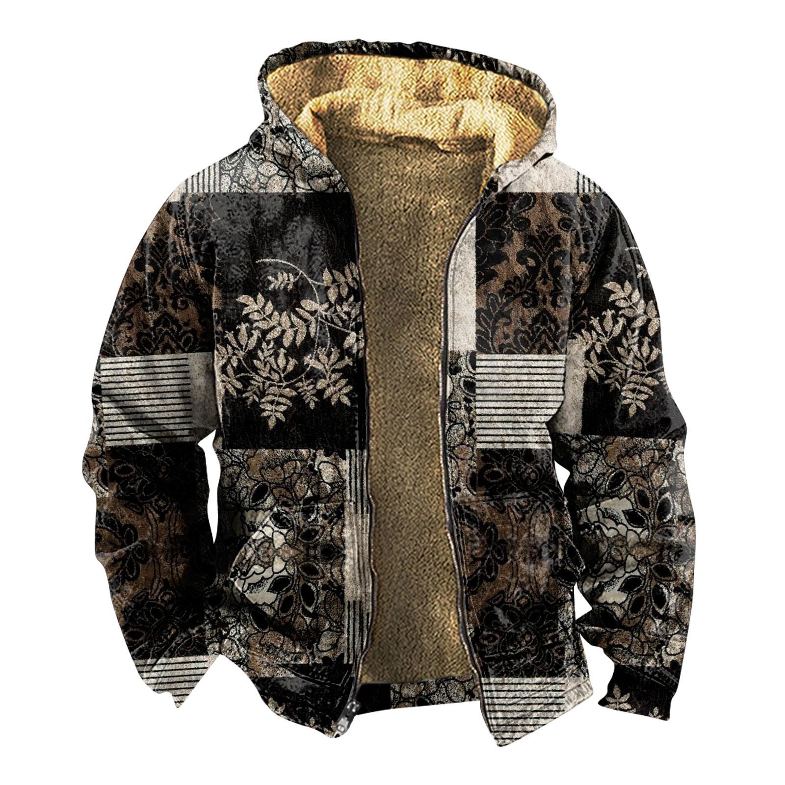 

Мужской индивидуальный повседневный свитер на молнии с длинным рукавом и принтом, толстый хлопковый костюм, зимний костюм XXXXL чёрный