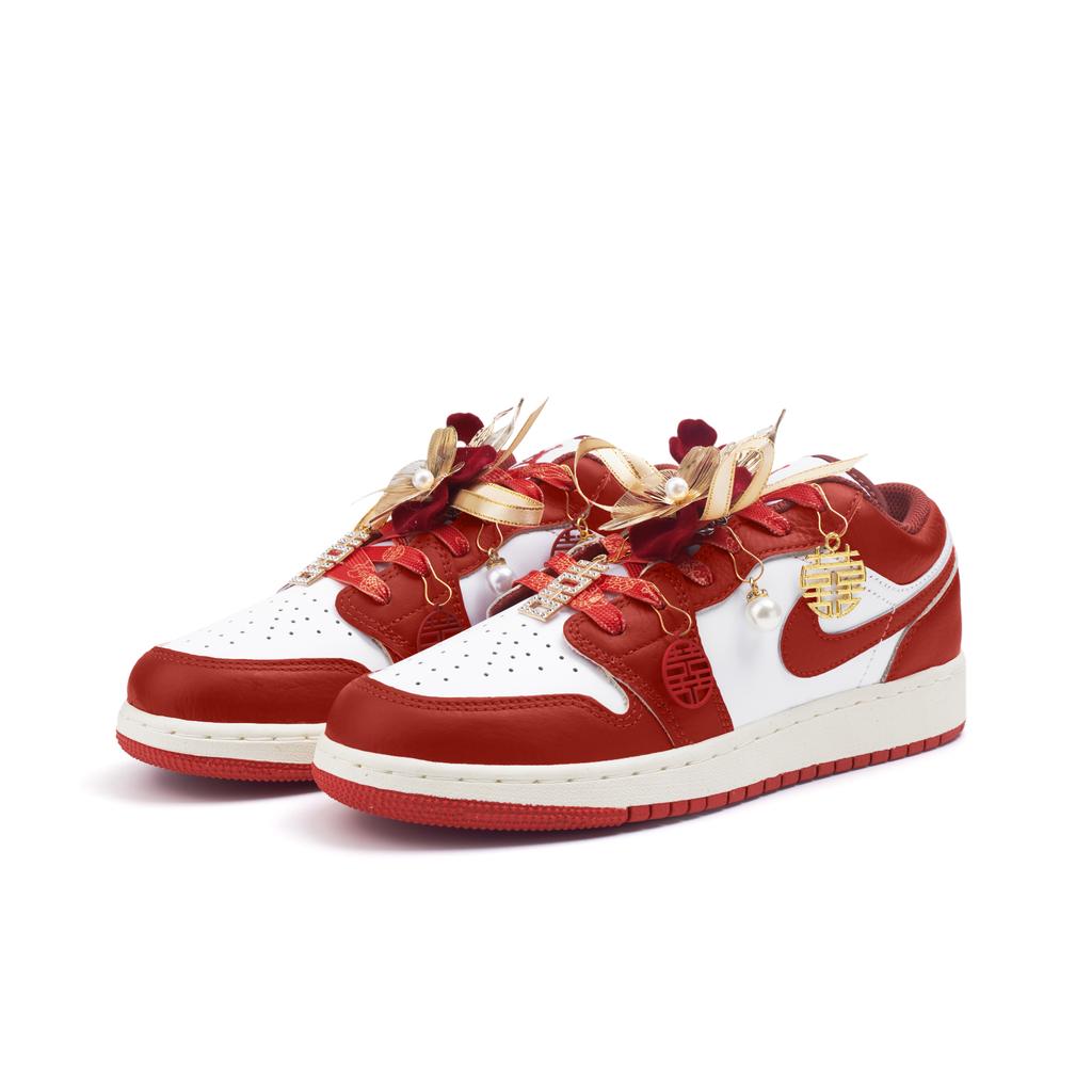 Jordan Air Jordan 1 Low top Vintage Basketball Shoes Women's Red FJ3465-160(Team676-SBOX)