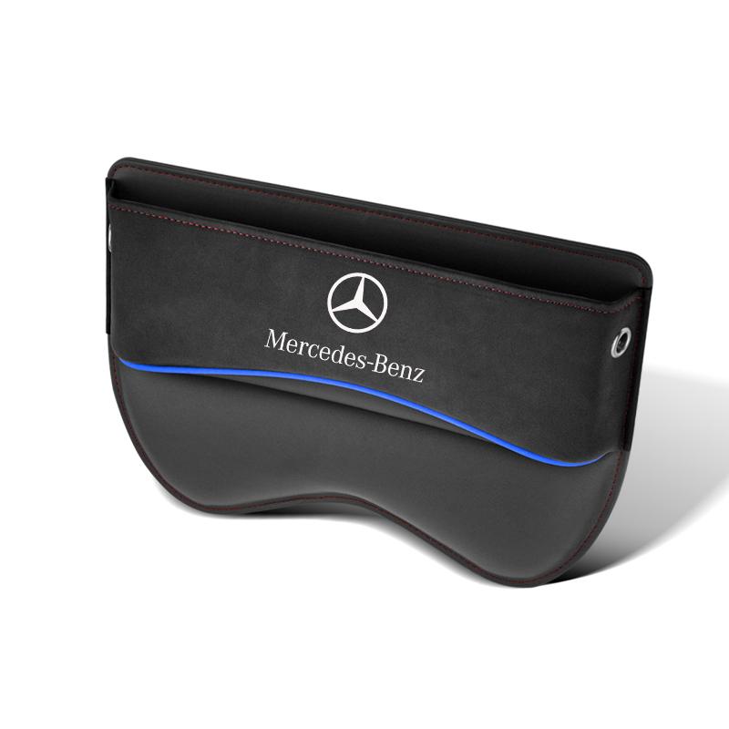 Scatola portaoggetti per fessura sedile auto Portabicchieri in pelle Accessori Per Mercedes-Benz AMG Classe A B C E S V R A45 C43 CLA GLA GLB GLC SLK SL