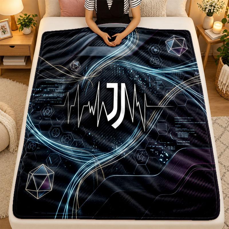 Manta de Flanela Juventus FC Manta Quente Macia para Uso Interno no Sofá Cama Sala de Estar