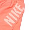 Nike Letter Print Breathable Sports Shorts With Back Zipper Pocket Women Shorts Orange Pink AH6089-827