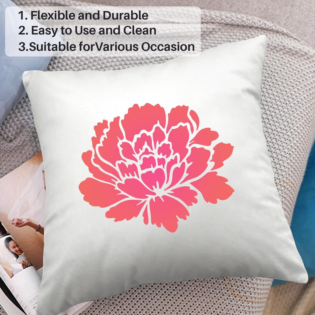 30cm, Bloementhema, Schablone, Handaccount Spuitverf, Kleurplaat, Muurschildering, Muur PET Uitgesneden Schablone, Handmatig Gekopieerd Tekenbord