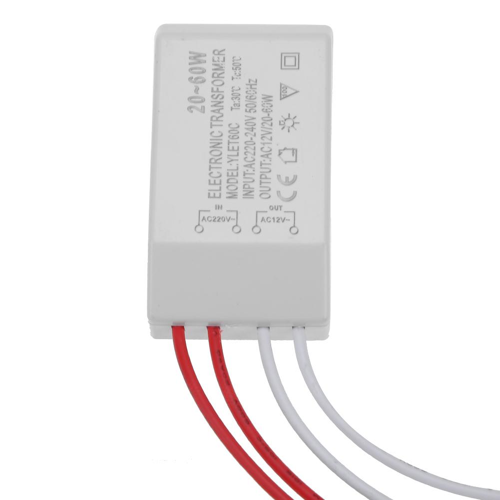 AC 220V To AC 12V Electronic Transformer 20-60W Voltage Converter Halogen Light Electronic Transformer Power Supply Driver Adapt