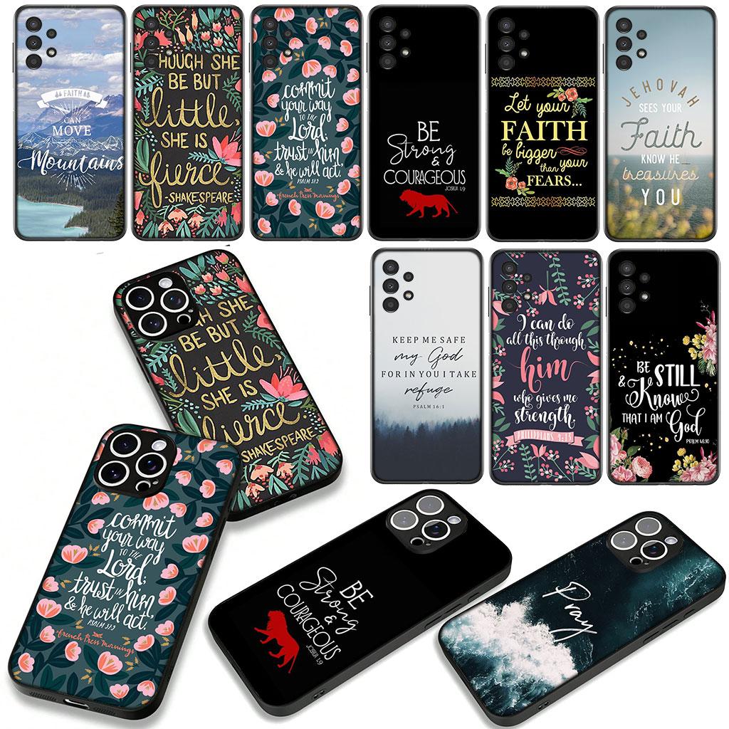 Bibelvers Gott Christus Jesus Christliches Handyhülle für Apple iPhone 16 15 14 Plus 13 12 Mini 17 Pro Max + ProMax 16E Air Case