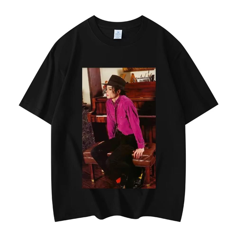 2026 New Summer Fun Vintage T-Shirts, Michael Jackson Printed Unisex Fashion Short Sleeve Tops T-shirt