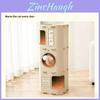 Multilevel Cat Tree With Enclosed Cat House And Scratcher For Multicat Home Comfort