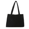 Chic Korean Style Canvas Tote Bag For Women Available In Black Beige And Gray