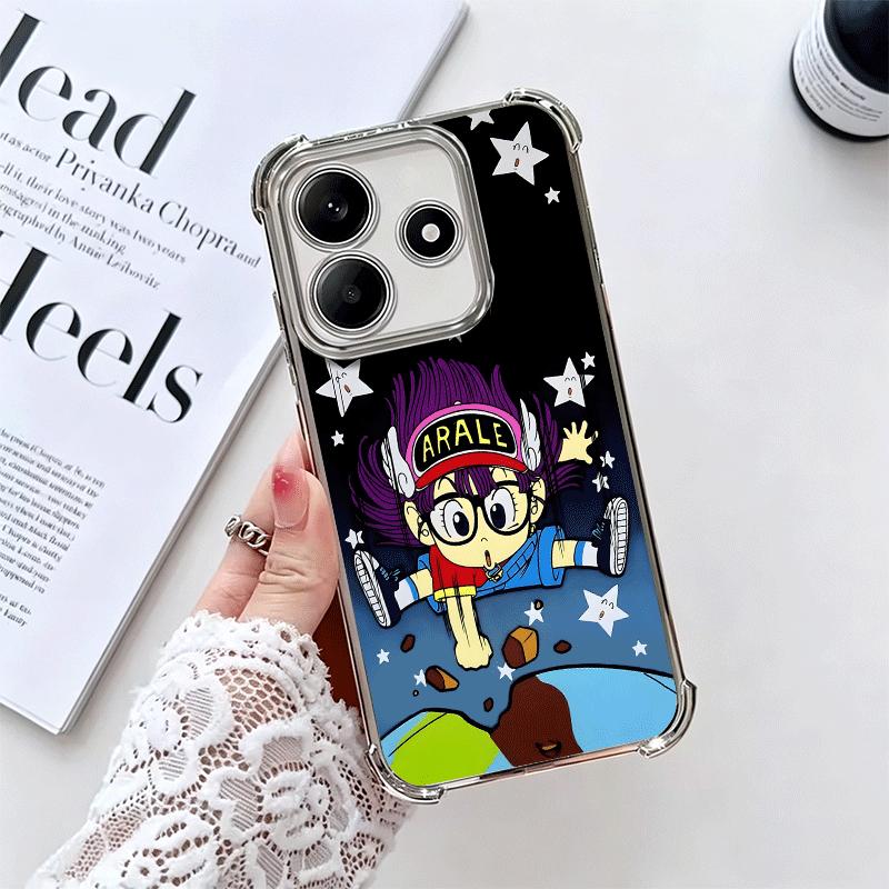

Arale S-Slump Anime Soft Phone Case For Xiaomi Redmi Note 14 15 Pro Plus 13 12 11S 11T 5G 10 9S 9 Plating Anti-Fall Fundas Redmi Note 15 Pro 4G