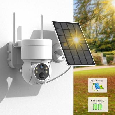 WiFi PTZ Kamera Açık Kablosuz Güneş IP Kamera 4MP HD Dahili Pil Video Gözetleme Kamerası Uzun Süre Bekleme iCsee APP