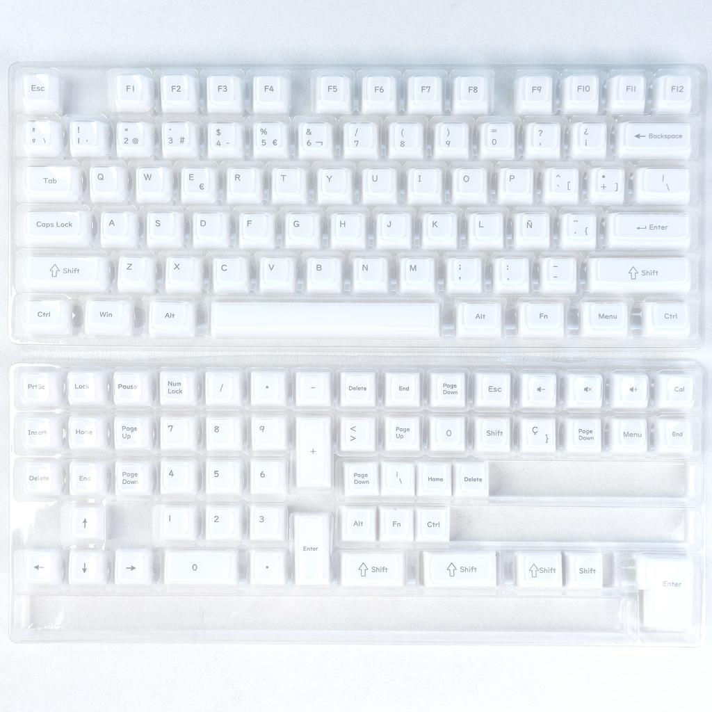 Xiaomi MAIMOOO 132key Crystal Translucent Keycap Korean Russian Spanish PC OEM Jelly Pudding For /75/87/108 Mechanical Keyboard Keycaps
