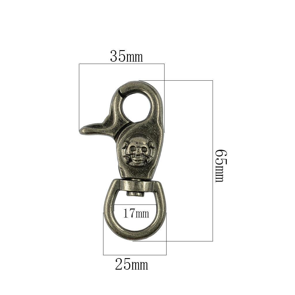 2pcs Vintage Silver Metal Hooks Swivel Trigger Snap Hardware