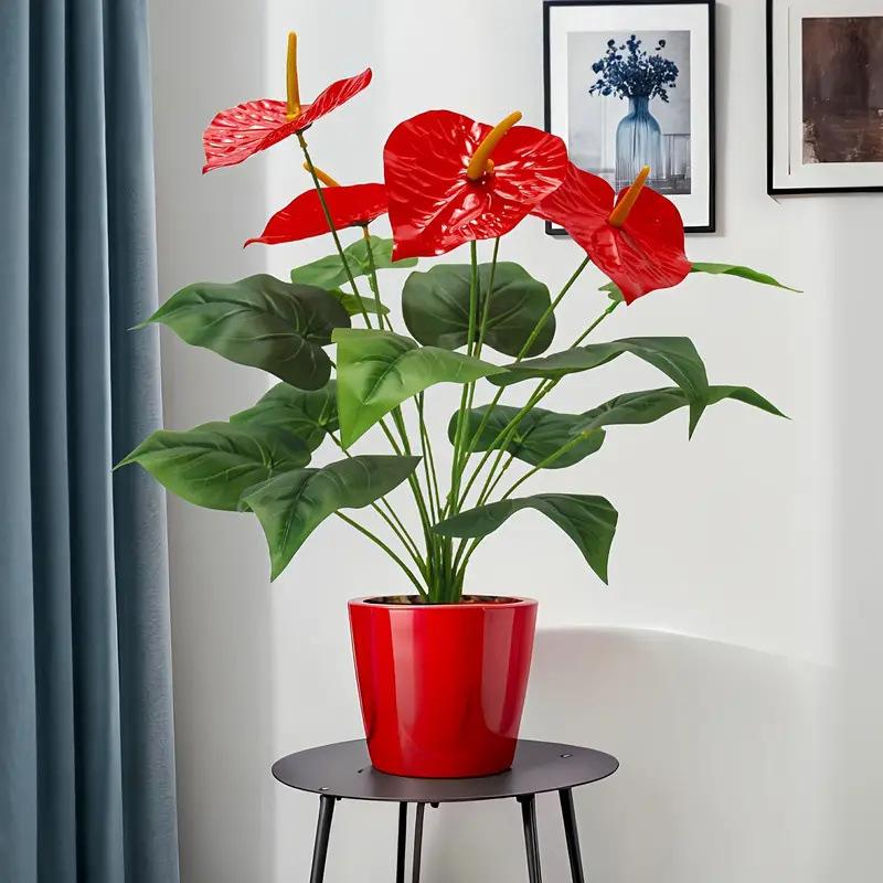 Umělý strom s hnědými listy Falešné rostliny Palmová kytice pro domácí pokojovou výzdobu Párty Tropický list Zeleň Vnitřní Vnější Dekorace