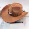 Western Cowboy Style Tibetan Fashion Top Hat Autumn/Winter New Collection Deer Skin Velvet Large Edge Riding Hat