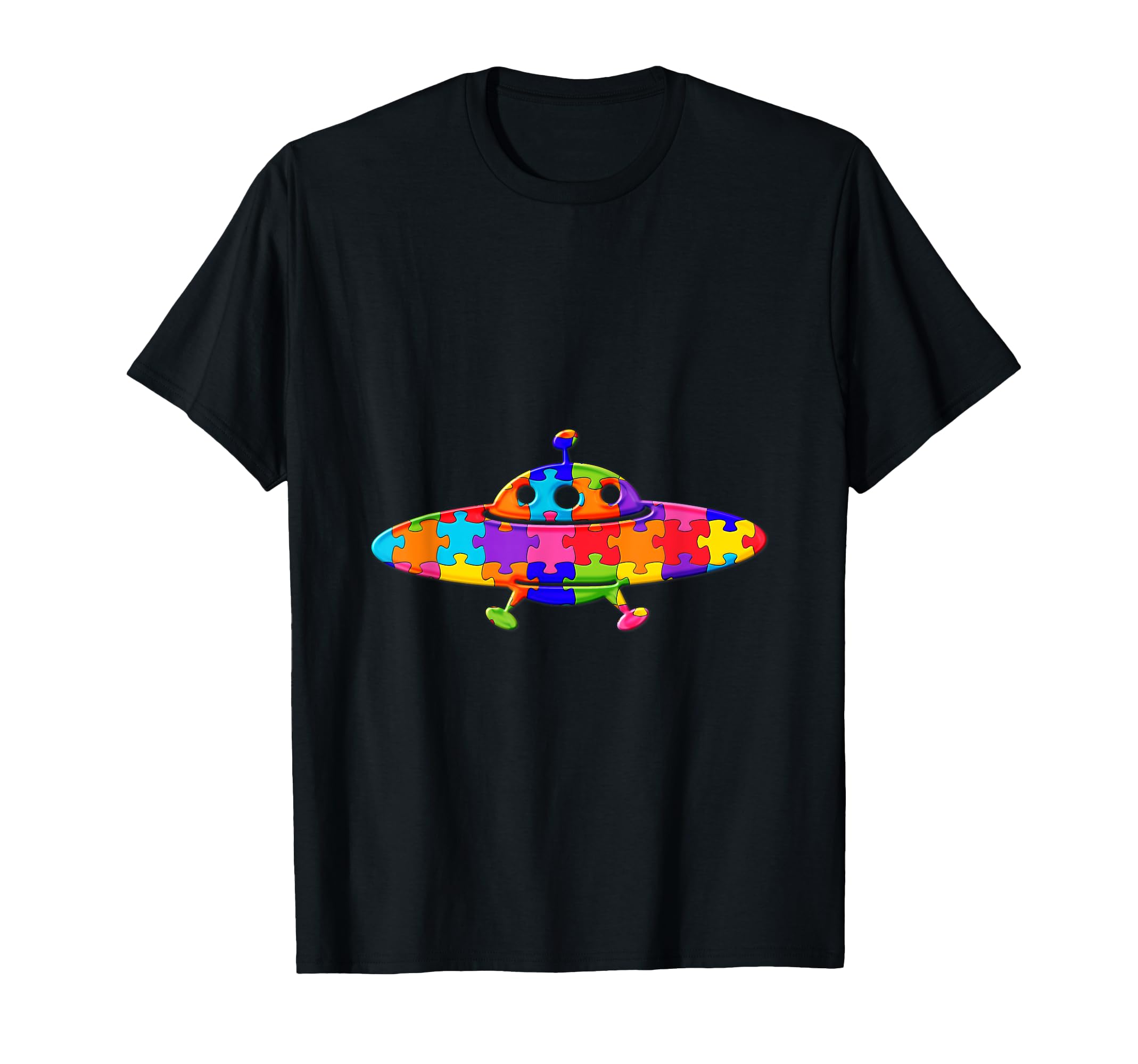 

UFO Alien ET Jigsaw Puzzle Autism Puzzle T-Shirt