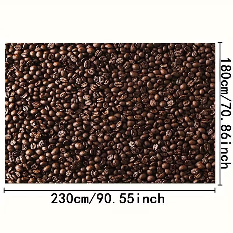 2D Roasted Coffee Beans Backdrop, Coffee Bar Photo Background for Cafe
