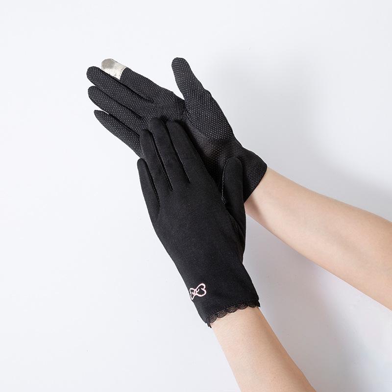New Summer Women's Cotton Non Slip Breathable Sun Protection Gloves Riding Driving UV Rays Thin Touch Screen
