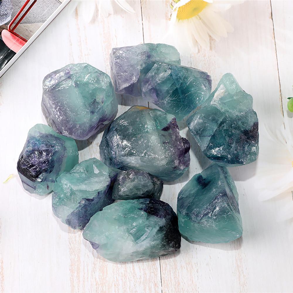 Raw Colorful Fluorite Galaxy-Like Gradient Unique Texture Dreamy Collectible