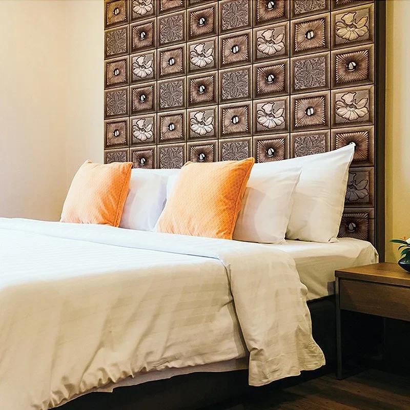 3D Self-Adhesive Wall Stickers Waterproof PVC Wallpapers Removable Wall Sticker for Home Bedroom Living Room TV Background Decor