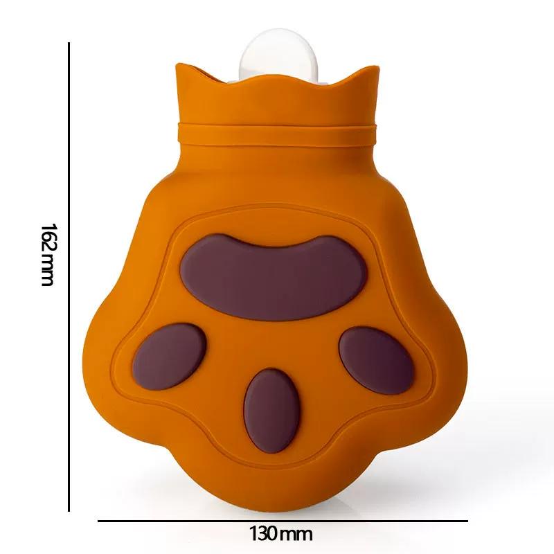 Bear Palm Silicone Hot Water Bag Water Injection Mini Small Size Portable Microwave Oven Heating Belly Cute Hot Water Bag