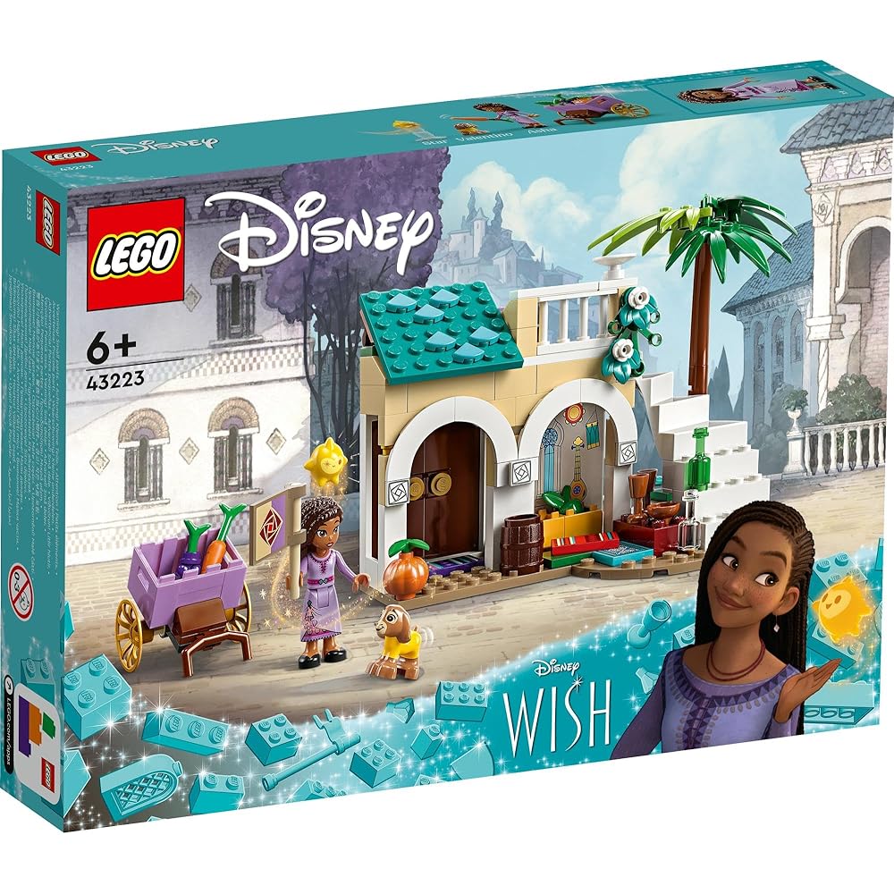 LEGO Disney Princess Rosas Kingdom Town and Asha Building Blocks Toy for Girls Age 6 and Up