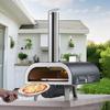 Outdoor Pizza Oven, 12 In Wood Fired Pizza Ovens, Pellet Pizza-Stove with Thermometer & Electric Rotation, Portable Pizza-Maker for Outside Backyard