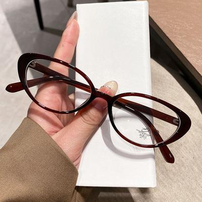 Ins Glasses Frame Cat Eyes New Simple Small Frame Anti Blue Light Computer Eyewear Optical Eyeglasses Nearsighted Frame Unisex