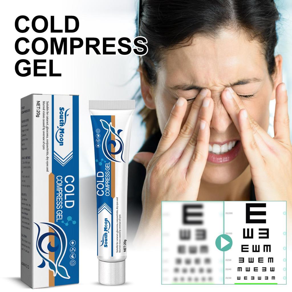 South Moon Zeder Augen-Gel Kühlende Behandlung, Glycerin + Propylenglycol Dual-Action Hydrationsspeicher, Anti-Falten Augenpflege 20g