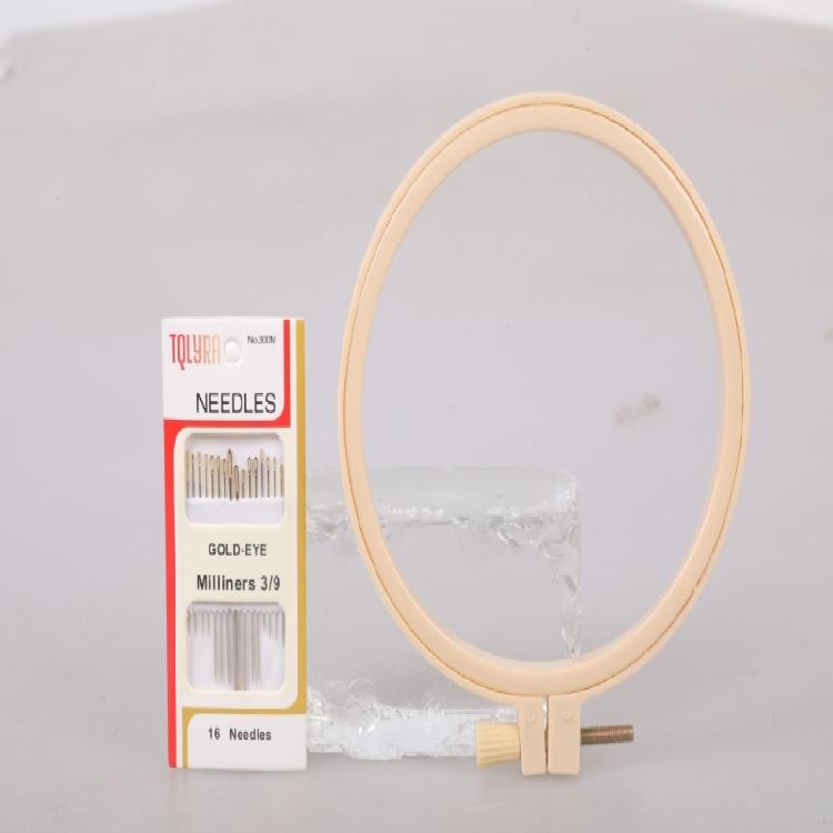 Embroidery Starter Set Including Frame Linen and Thread for Home Projects