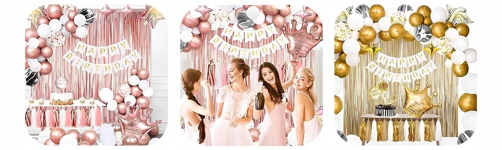 Set mit 65 roségoldenen Geburtstagsballons