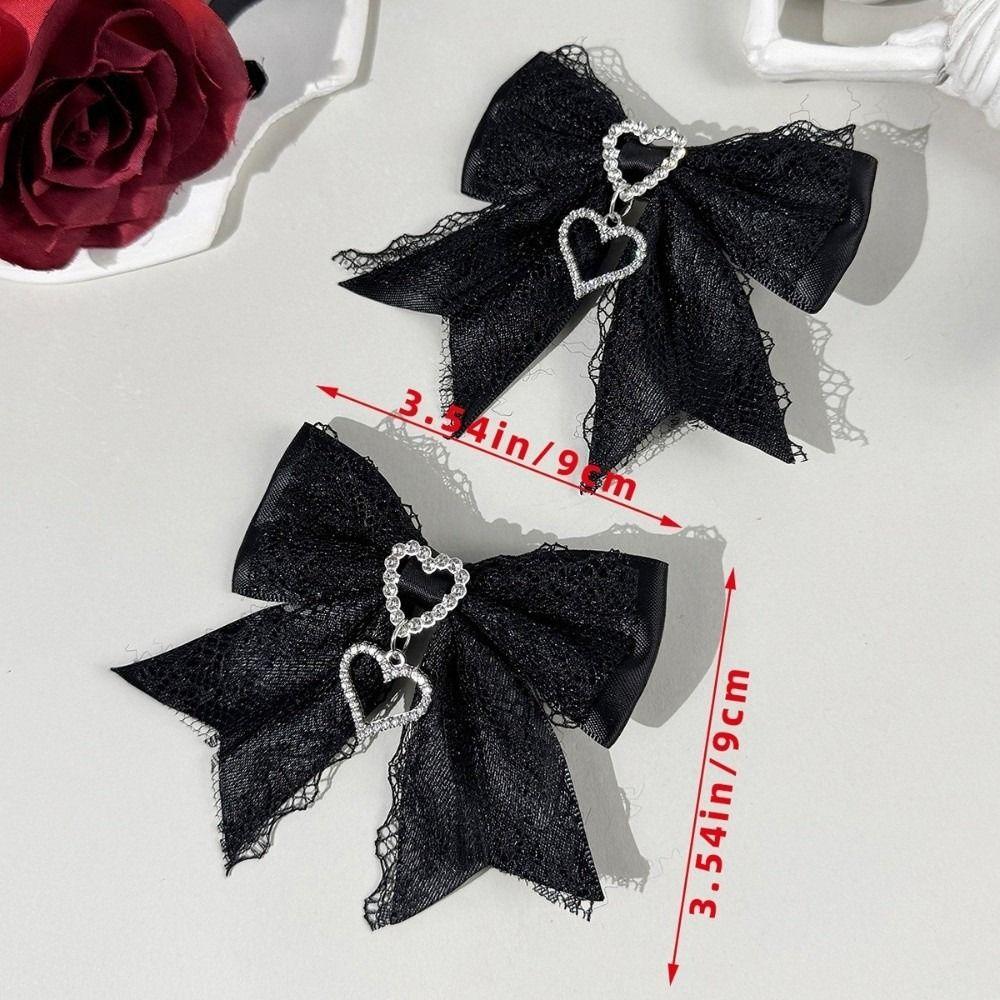 Sweet Hairpin Versatile Women's Barrettes Fashion Lace Bow Hair Clip  Hair Accessories