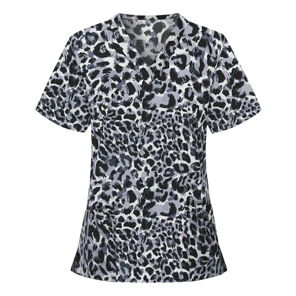 Women Short Sleeve V-neck Tops Working   Blouse