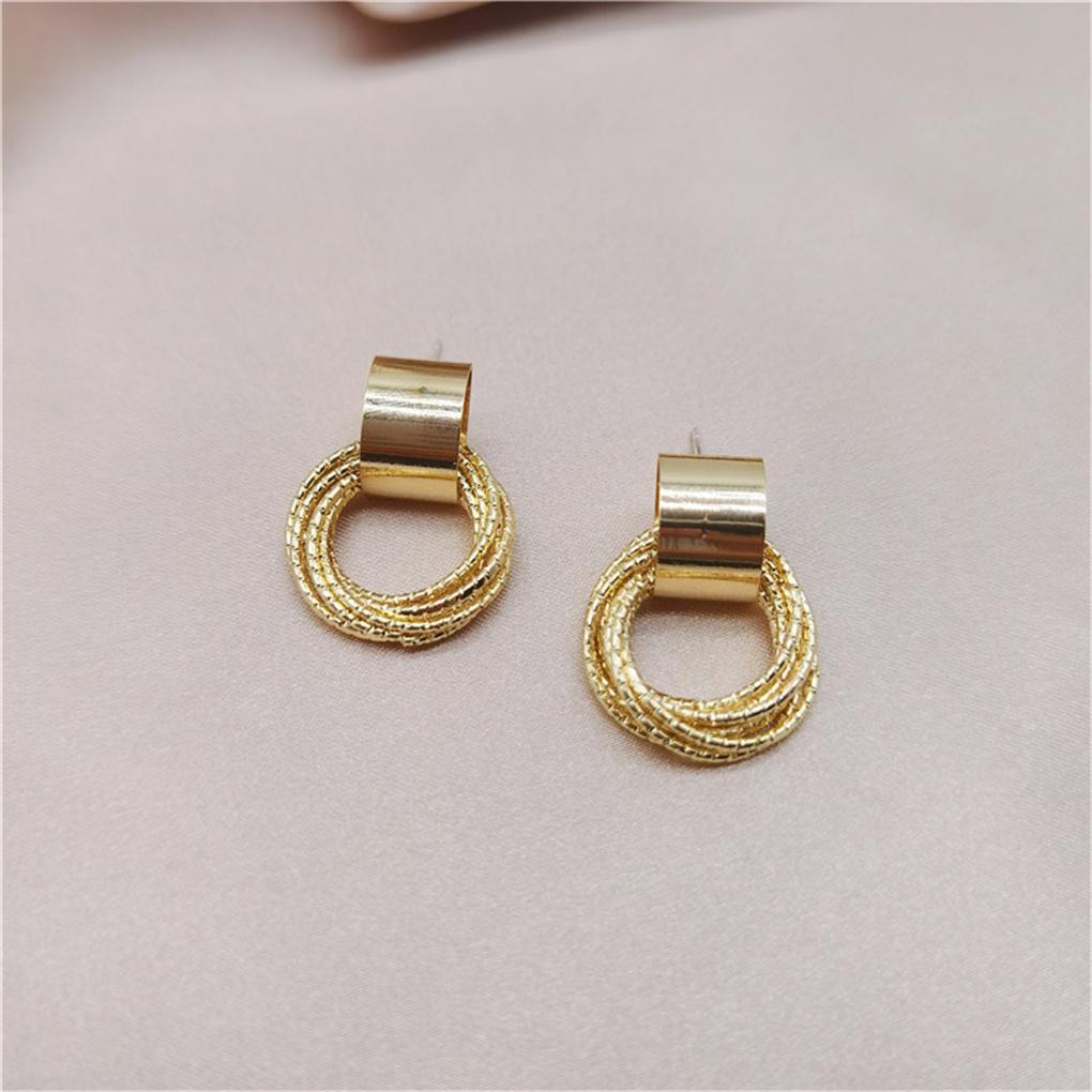 1 Paar Damen Runde Geometrische Ohrringe Kreisförmiger Schmuck Mehrere Kleine Kreise Anhänger Ohren Dekor Geburtstag Dating Ohrring