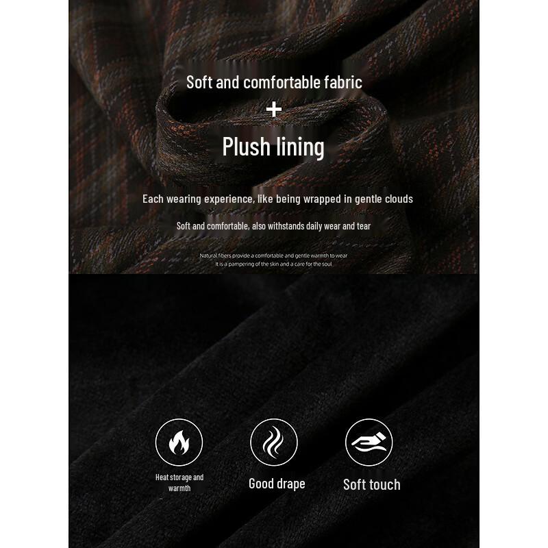 Vintage Plaid Fleece-Lined Maxi Skirt