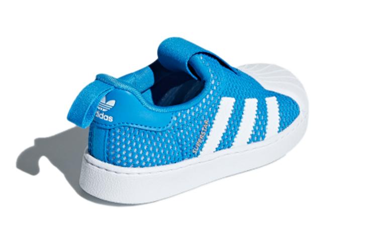 Adidas Originals Superstar Collection 360 I Breathable Low top Toddler Shoes Blue White Infant And Toddler B37252