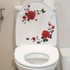Creative Vintage Rose Flower Branch Bathroom Toilet Decoration and Beautification Toilet Sticker