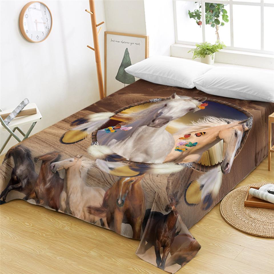 Rosa Flamingos Spannbettlaken 3D Tier Bettlaken Wildtier Bettwäsche King Queen Size Polyester Bettlaken Aquarell Bettdecke