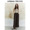 UR 2025 Summer Women's Elastic Waist Wide-Leg Pants