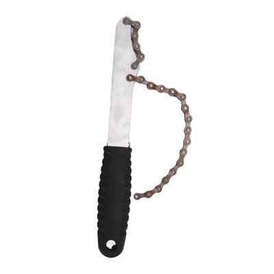 Bike Cassette Chain Wrench Steel Ergonomic Design Bike Chain Whip Tool for Outdoor Mountain Bike