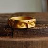 Buddhas Face Rings Finger Rings Decoration Buddhist Open Rings Unisex Jewelry