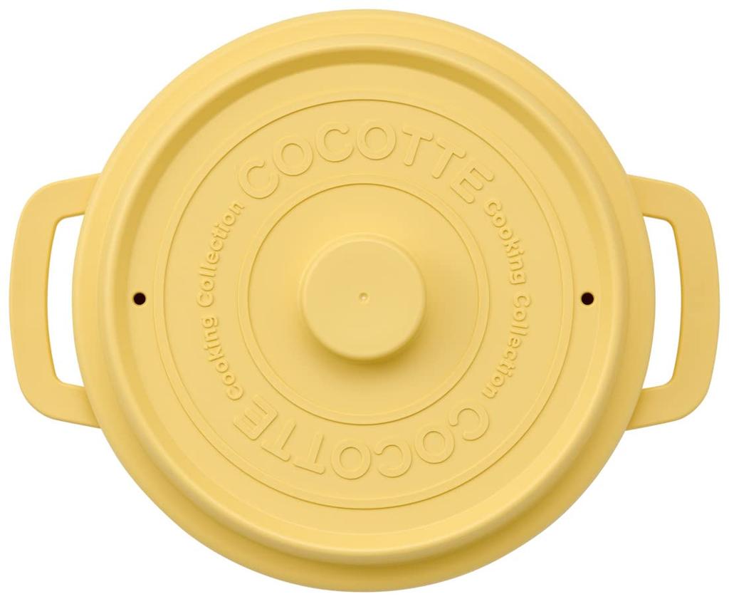 Skater Microwave Pot with Dishwasher Dull Made In Cocotte-Style Colander, Safe, 1600ml, 18cm, Yellow, Japan, MWCP2-A
