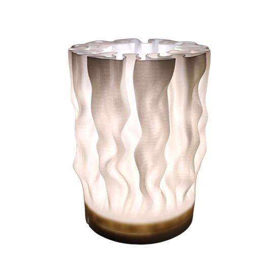 Yousheng 3D Printed Pleated Night Light Decorative Bedside Lamp with Unique Accordion Design USB Powered Table Lamp for Living Room Home Decor